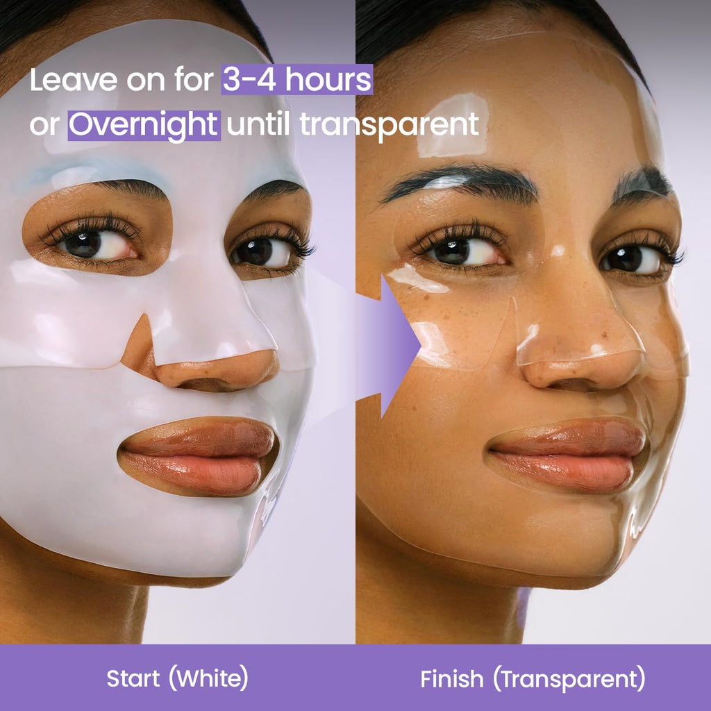 Rejuvenating Caviar PDRN Real Deep Mask, Overnight Hydrogel Face Mask, Skin Firming, Radiance, Enhancing Skin Recovery, Korean Skin Care, Self Care Gifts for Women | 1.19Oz(34G) X 4Ea